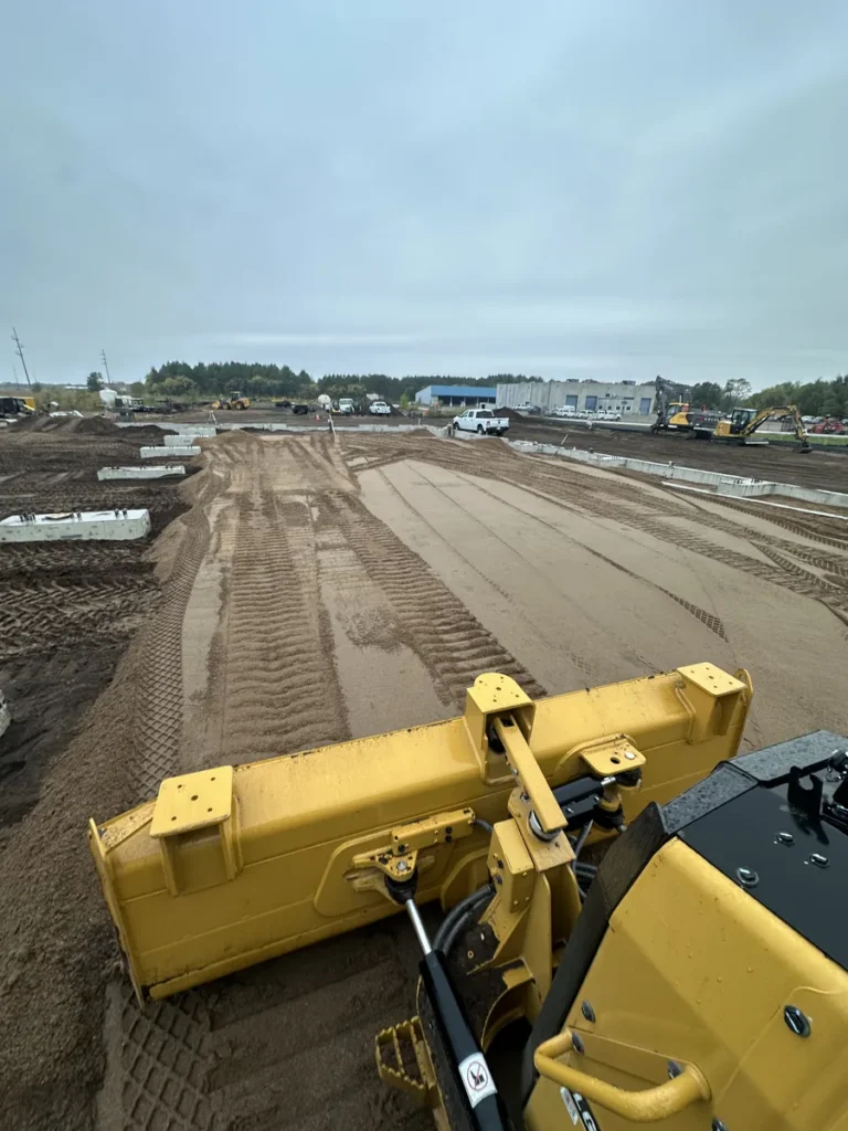 View of an earthwork site from heavy equipment